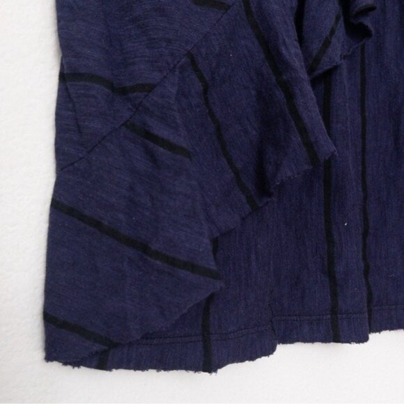 NWT Anthropologie t.la Ruffle Sleeveless Knit Top S Blue Black Striped - Picture 5 of 7